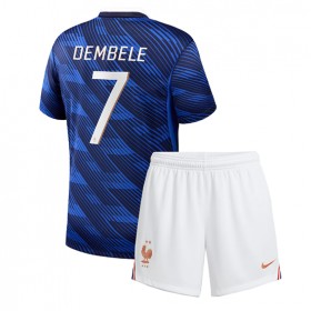Frankrike Ousmane Dembele #7 Hjemme skjorte til barn VM 2026 Kortermet (+ korte bukser)